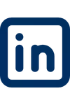 Darstellung vom LinkedIn Icon, um RAMPAs LinkedInkanal zu verlinken.