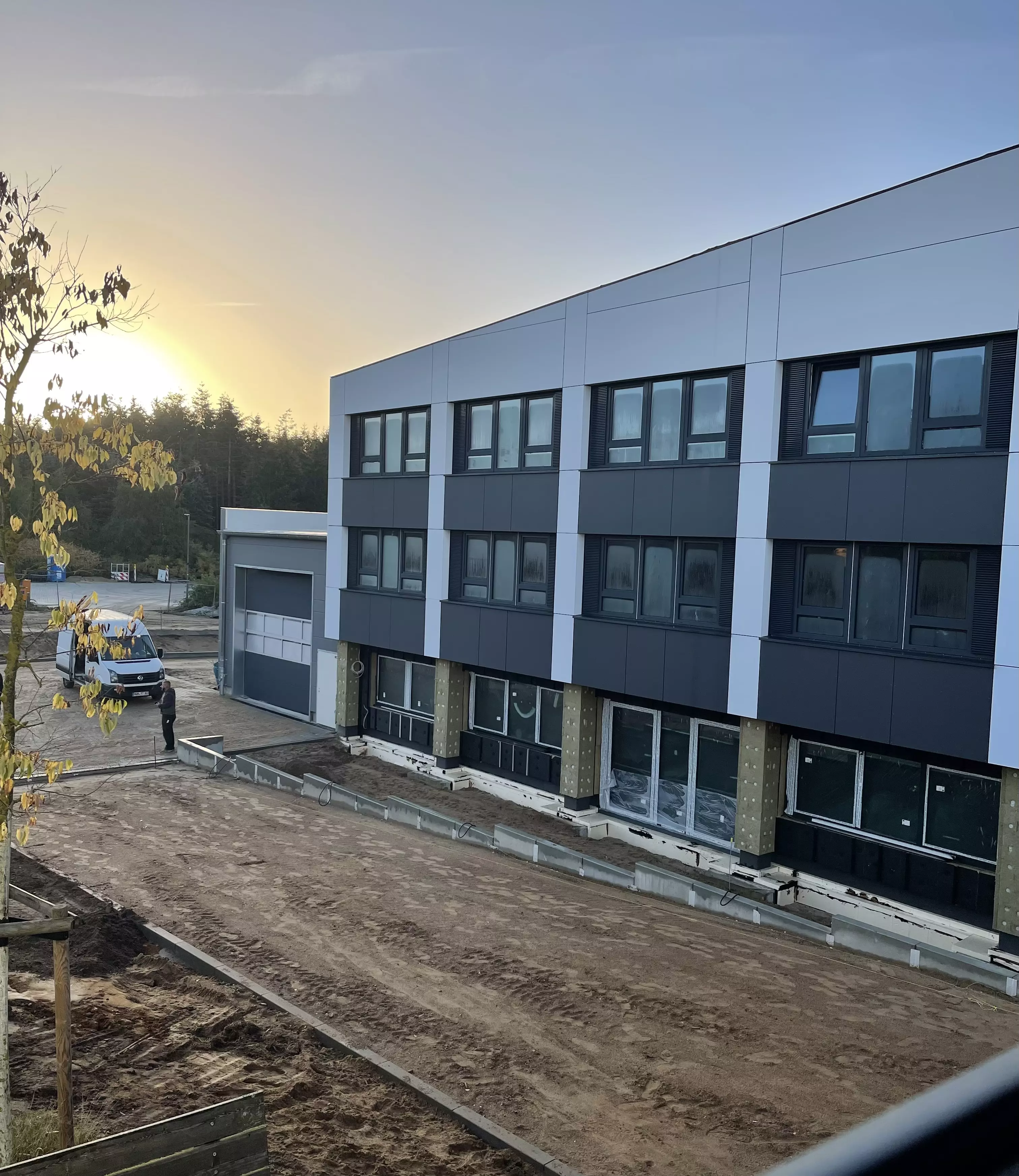 The new RAMPA building in the making is shown. The driveway is paved.