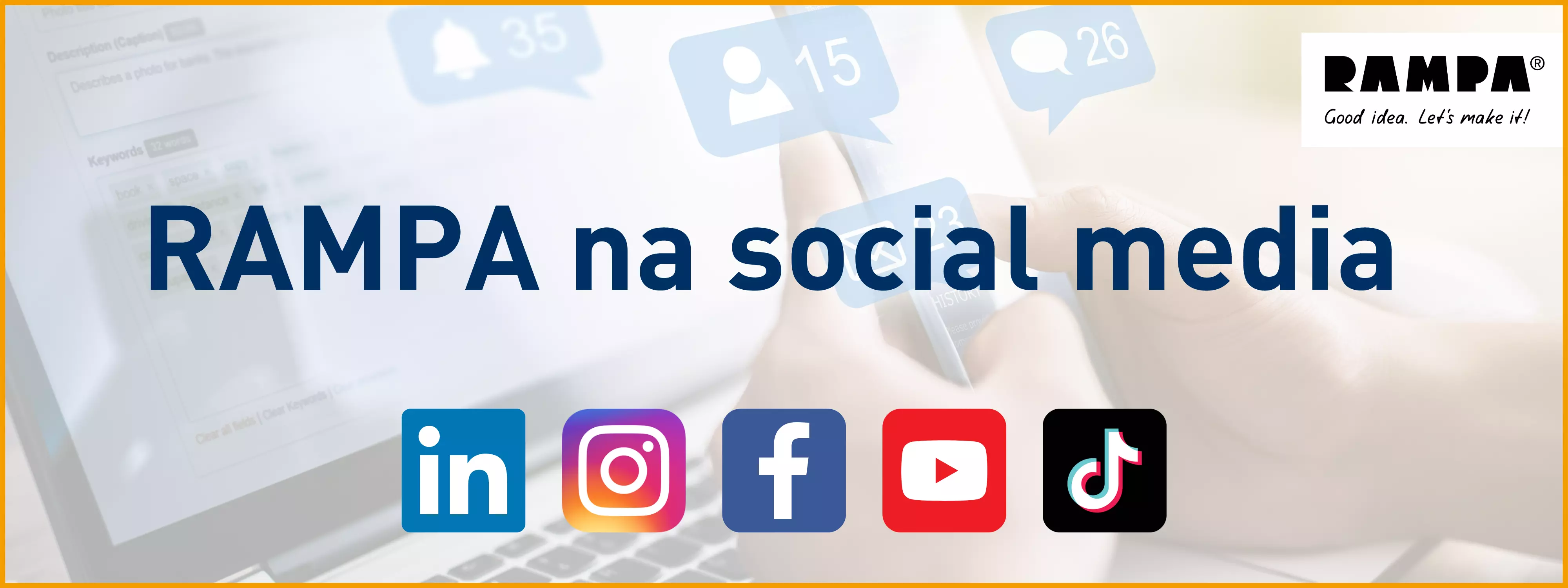 RAMPA is present on various social media channels, which can be seen in the picture.
