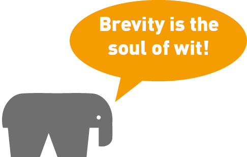 RAMPA inserts type E and RAMPAfant The RAMPAfant with a speech bubble saying about the short RAMPA type E insert in HPL: "Brevity is the soul of wit!"