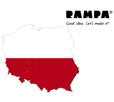 A map of Poland shows by way of example that we at RAMPA are also happy to provide advice and assistance to customers from Poland.