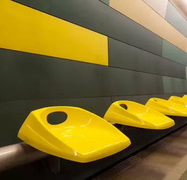 RAMPA application example: Seating furniture (plastic) The application example is intended to serve as inspiration and show that RAMPA inserts can also be used in seating furniture.