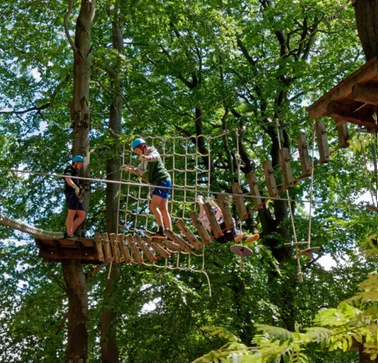 Das Anwendungsbeispiel soll als Inspiration dienen und zeigen, dass RAMPA-Muffen auch in Kletterparks Verwendung finden können.