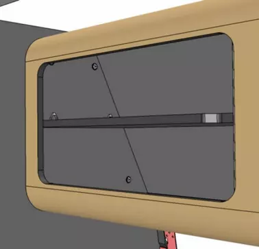 Alphavan is RAMPA's reference partner. On display is Alphavan's caravaning construction, in which RAMPA inserts are used. RAMPA's threaded insert is also installed on the left side in the wall cabinet. A close-up visualizes the application.